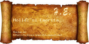 Hollósi Emerita névjegykártya